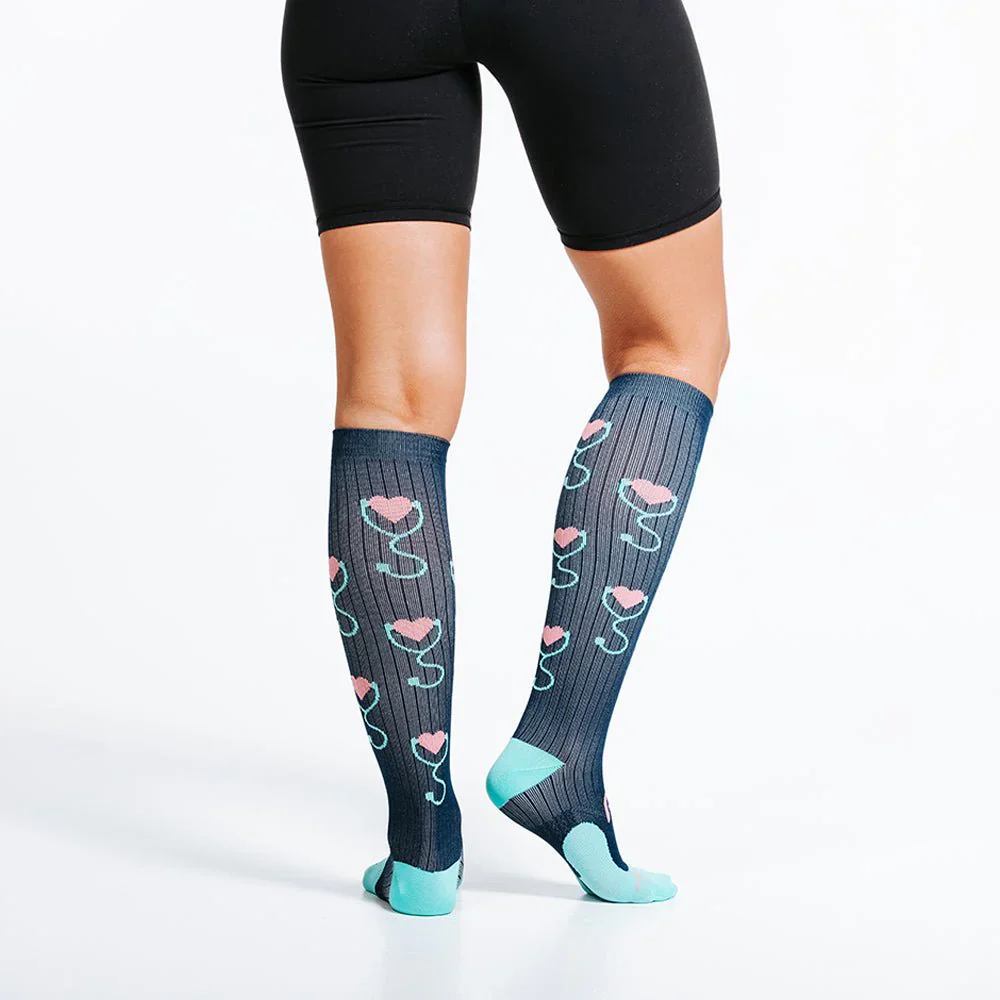 Stethoscope Hearts Compression Sock - Image 4